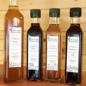 Vinaigre à l'Ail des Ours, de Mûres, de Brinbelles, de Sauge